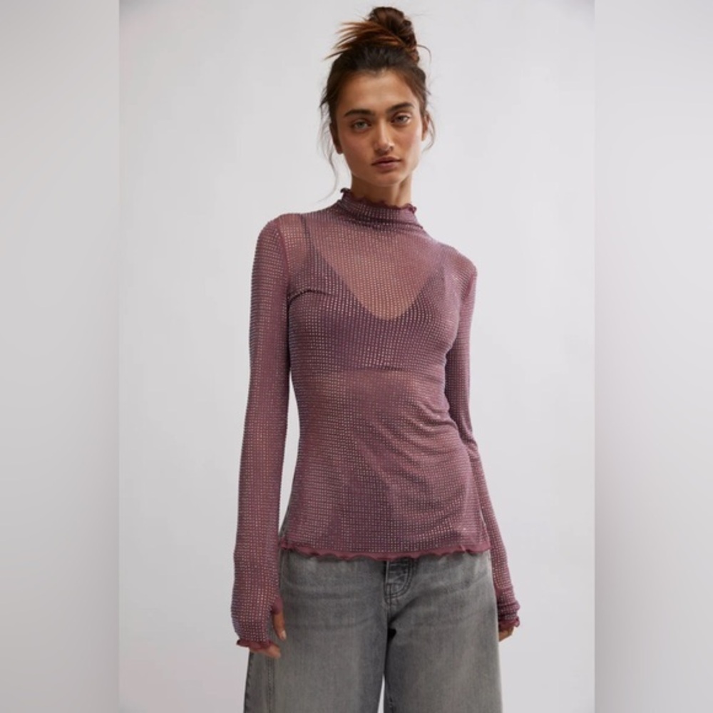 Free People Dance All Night Long Sleeve Top